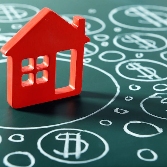 house and dollar sign symbols